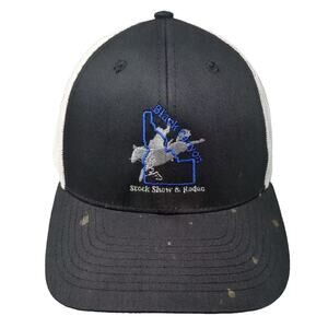 KBETHOS Trucker Hat Black White Snapback OS Stock Show Rodeo Idaho Embroidered